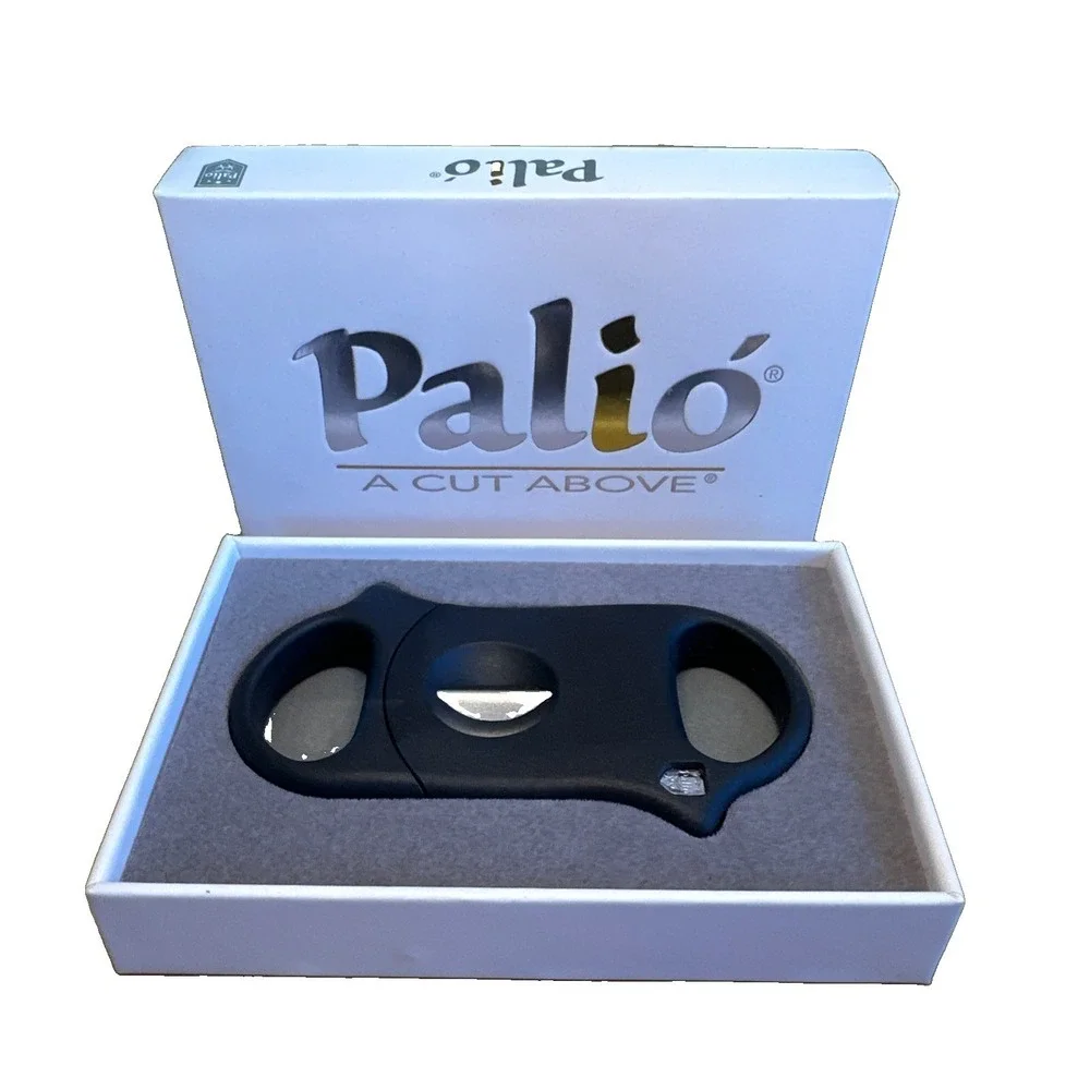 Palio‎ Black Guillotine Cigar Cutter Hardened Surgical Steel Blades New